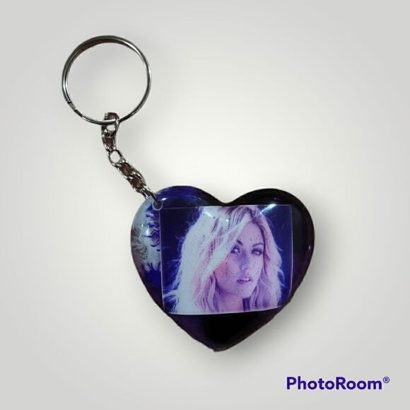 ♡Alex_Boutique♡ Accessories - Katherine McNamara Purple Ink Heart Keychain (Z164)